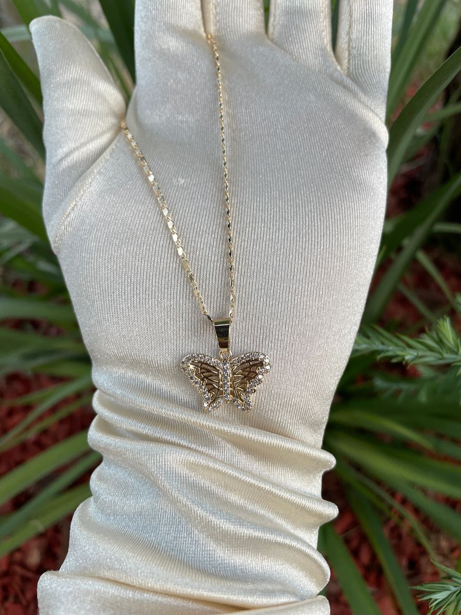 Gold Filled Butterfly Pendant