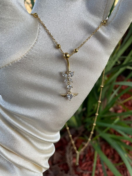 Golden Princess Belly Ring Body Chain