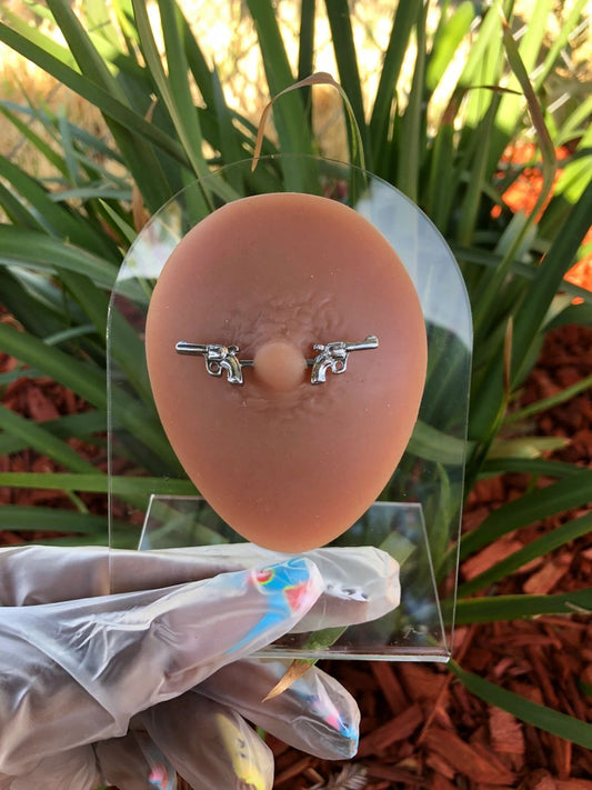 Gun Smoke Nipple Ring