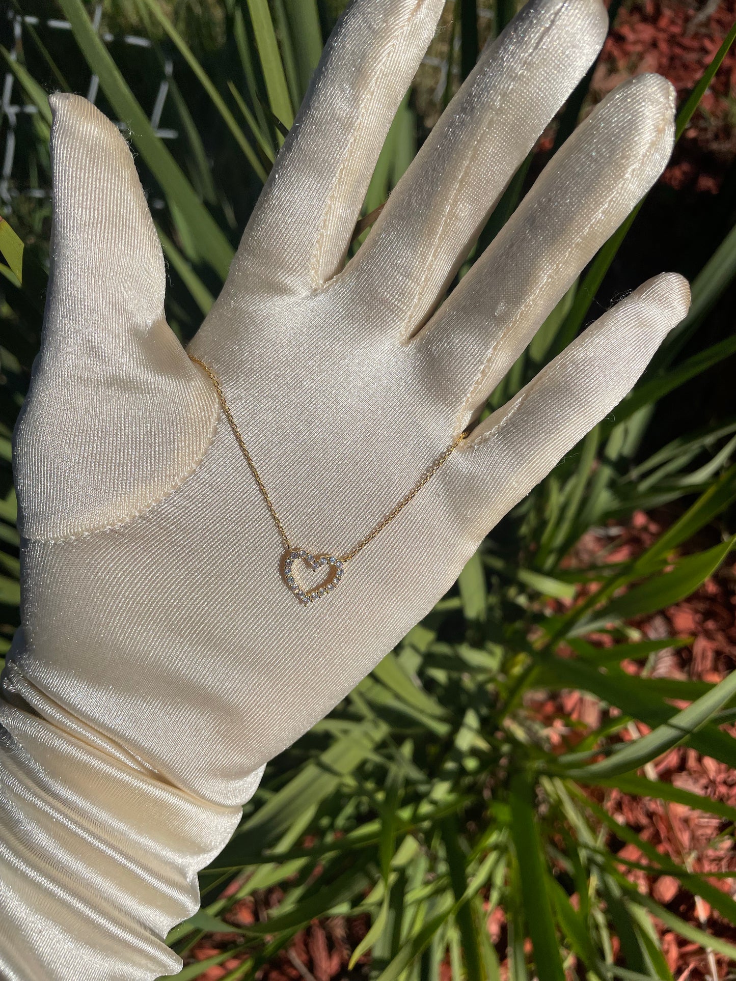 Golden Heart Diamond Necklace