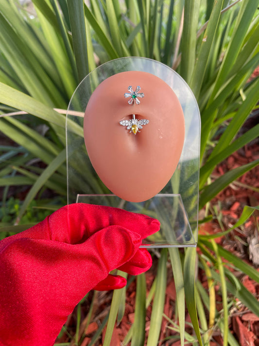 Honeycomb Belly Ring