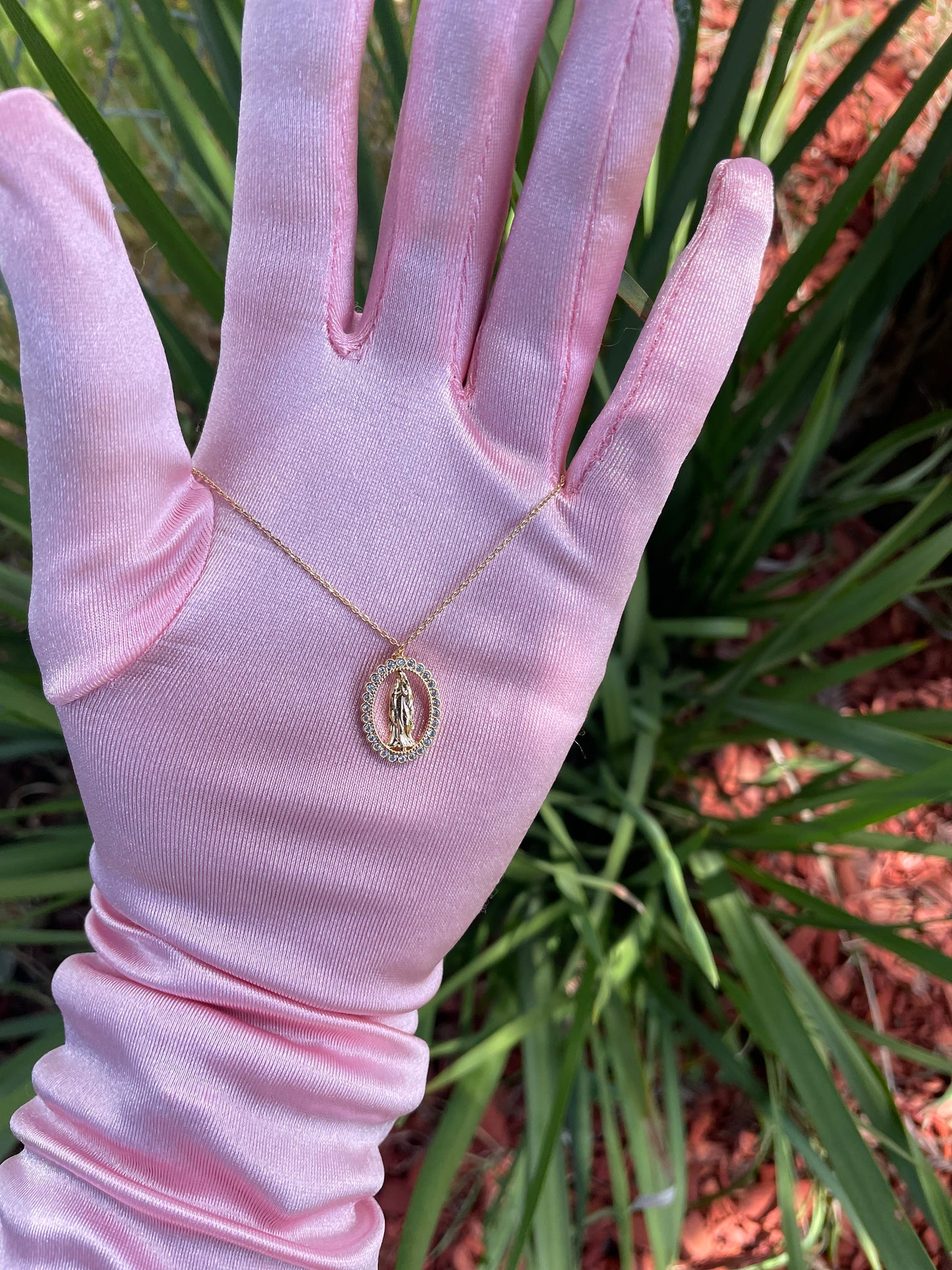 Golden Hail Mary Necklace