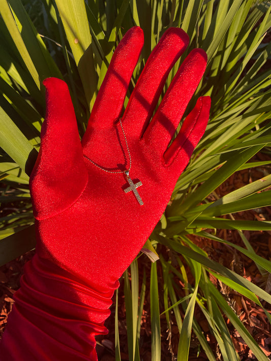 Mini Diamond Cross Necklace