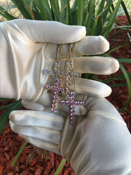 Iced Out Crystal Cross Necklace