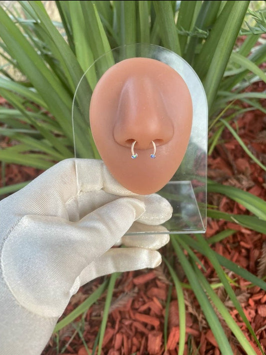 Crystal Stone Septum Nose Ring