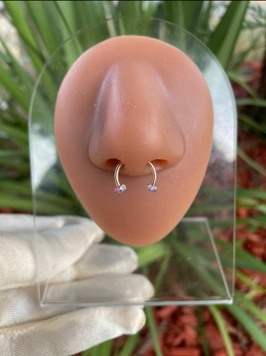Crystal Stone Septum Nose Ring